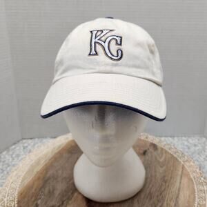 MLB Women's White Kansas City Royals Baseball Cap with Clear crystals One Size